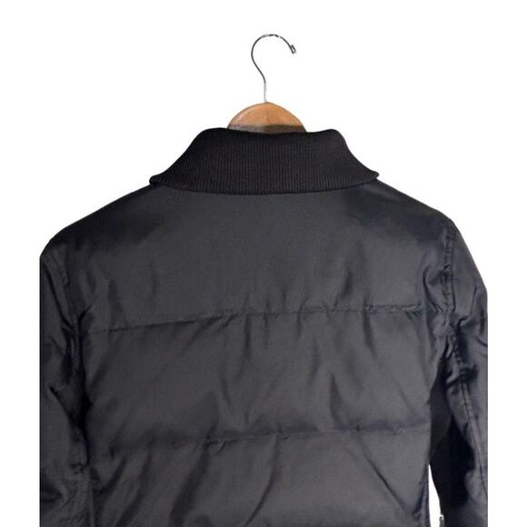 Vintage Old Navy Puffer Coat Size Medium Black Side Panels Down Feather FLAWED - Picture 9 of 13